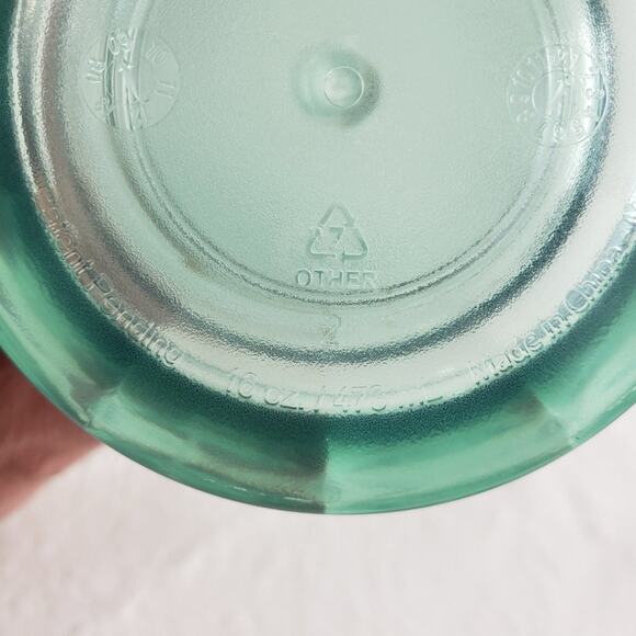 Coca Cola Aladdin Cold Cup Double Walled 16 oz. Green with Lid & Straw - Picture 8 of 10